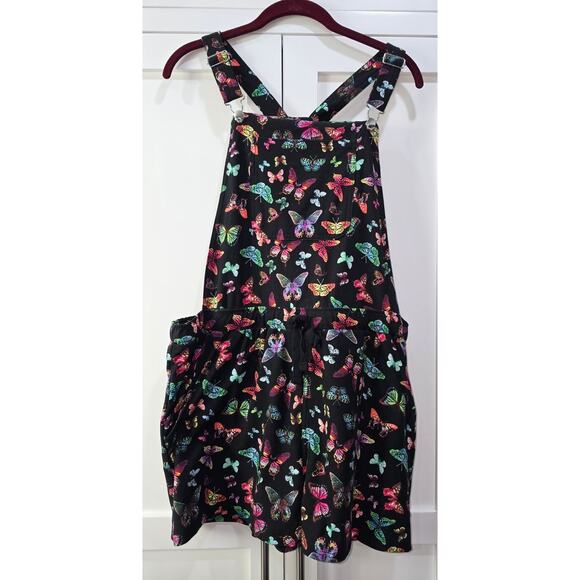 No Boundaries Colorful Butterfly Print Shortalls Size XXL (19) Juniors - Picture 1 of 10
